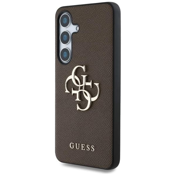 Guess Mobilskal till Galaxy S25 Plus Grained Big 4G Logo Small Classic - Brun