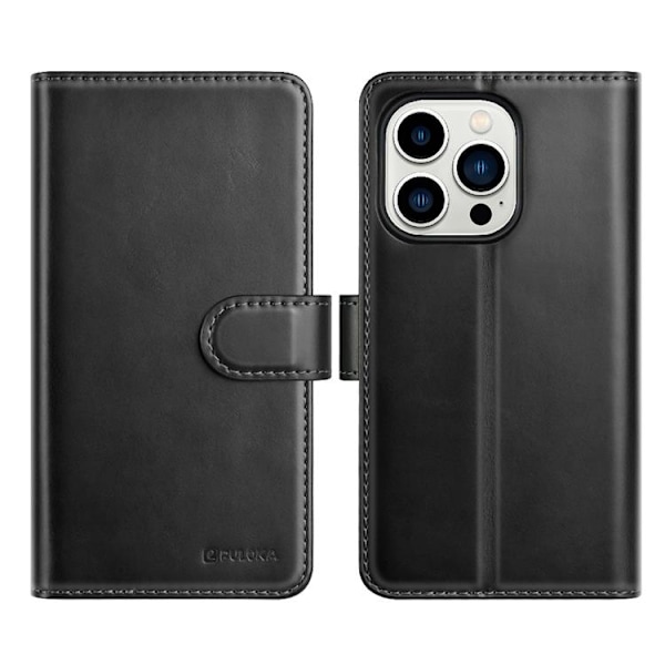 Puloka iPhone 14 Pro Max Plånboksfodral Magsafe 2in1 Detachable - Svart Svart