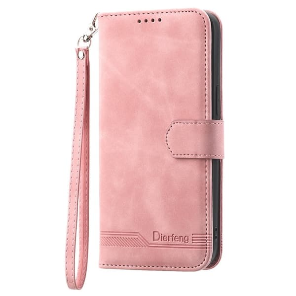 DIERFENG DF-03 Plånboksfodral Konstläder - Ställ - Samsung Galaxy A35 5G - Rosa