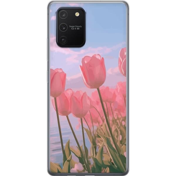 Mobilcover til Samsung Galaxy S10 Lite med lyserøde tulipaner