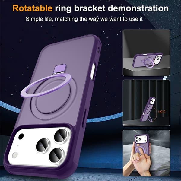 Mobilskal till iPhone 17 Pro MagSafe TPU+PC Kickstand - Lila Lila