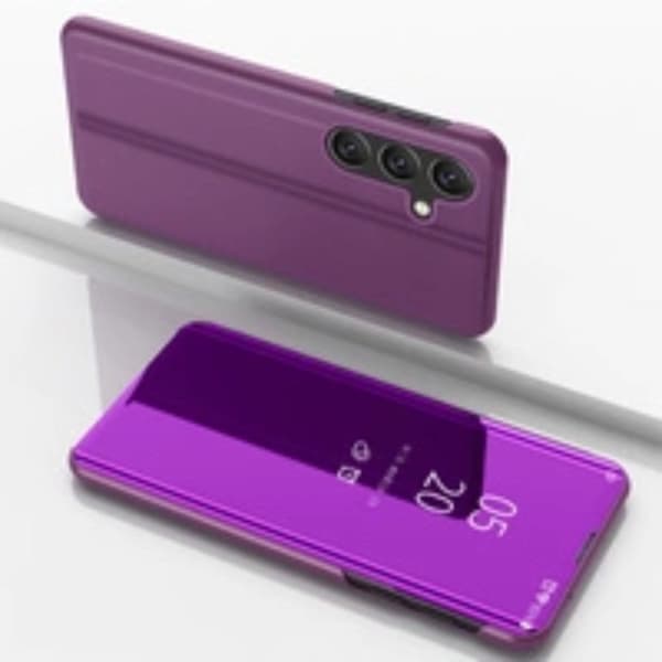 Galaxy S25 Etui Clear View - Lyserød Rosa