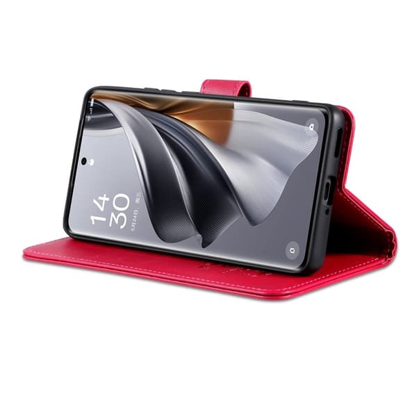 AZNS Samsung Galaxy A16 5G Plånboksfodral Anti-Scratch Konstläder - Röd