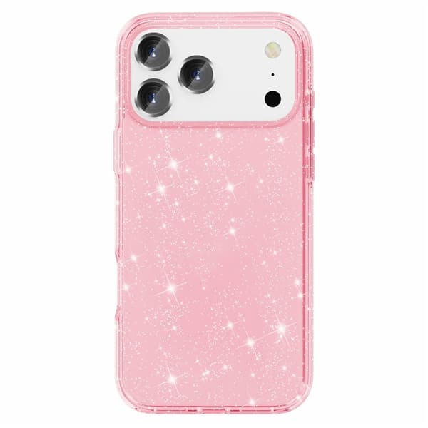 AMORUS Mobilskal till iPhone 17 Pro Shockproof - GlitterRosa Rosa