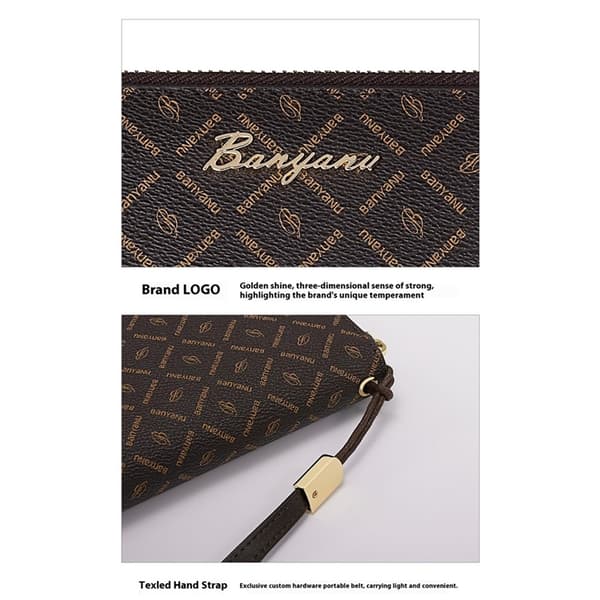 BANYANU Plånbok för Dam Lång Double Zipper N9012 Röd