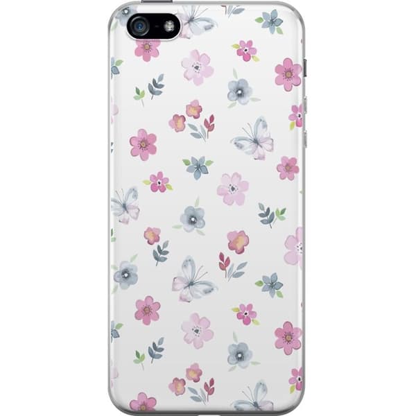 Mobilskal till Apple iPhone 5 med Blommor och fjärillar