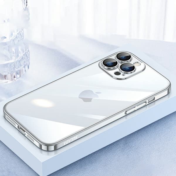 SULADA JINGJIA Mobilskal till iPhone 16 Pro Max Hård PC Elektropläterad Silver