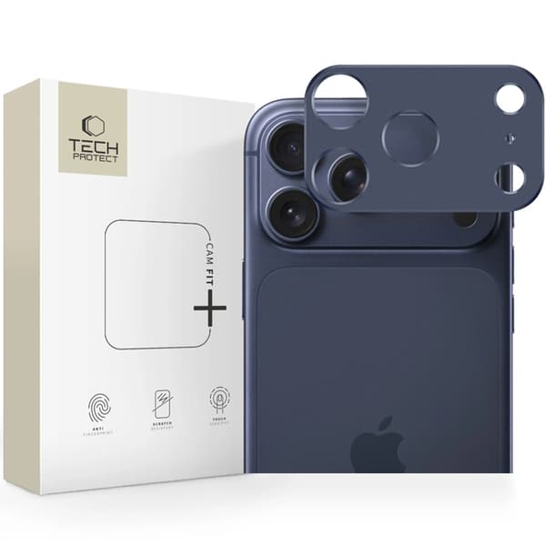 Tech-Protect iPhone 17 Pro Max kameralinsedæksel Camalloy Fit Plus Blå