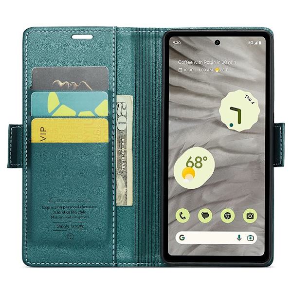 CASEME Plånboksfodral Konstläder för Google Pixel 7a - Grön