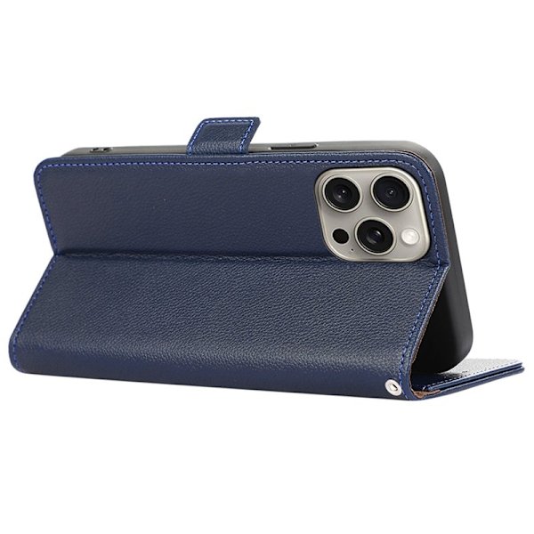 ABEEL iPhone 12/12 Pro Plånboksfodral RFID-Skydd Konstläder Blå