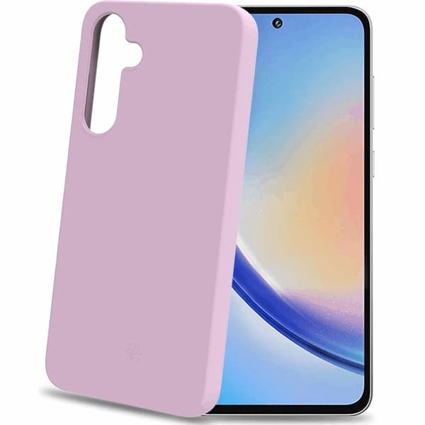 Celly Mobilskal till Galaxy A35 5G Soft Rubber - Rosa Black