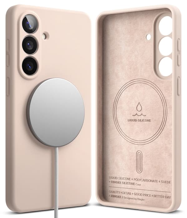 Ringke Mobilskal För Galaxy S26 Magsafe Silikon - Rosa Sand Rosa