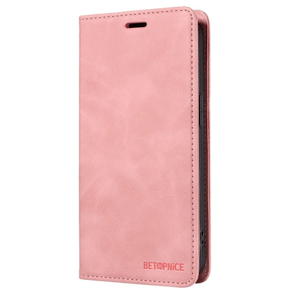 BETOPNICE 003 iPhone 16 Plus Plånboksfodral RFID Blocking Konstläder - Rosa