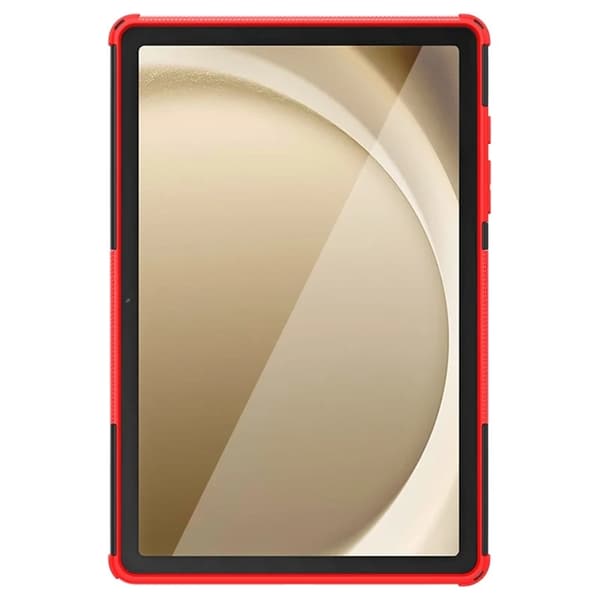 Mobilskal till Galaxy Tab A9 Plus Tire Texture med Kickstand Röd