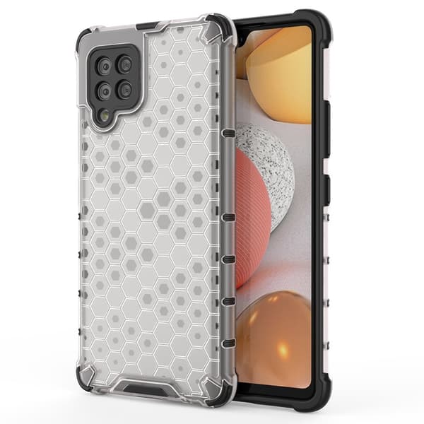 Honeycomb Armor Bumper Skal Galaxy A42 5g - Transparent Transparent