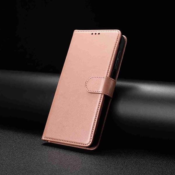 OnePlus 15 5G Plånboksfodral Folio Flip Konstläder Roséguld