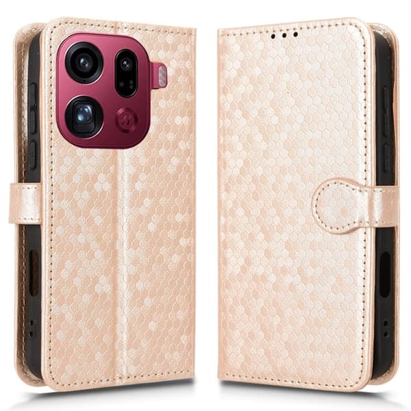 Oppo Find X9 Pro 5G Kortfack Plånboksfodral Konstläder - Roséguld