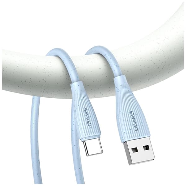 Usams USB-A till USB-C Kabel 1m Green Series - Vit