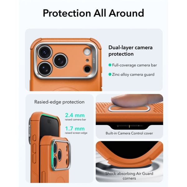 ESR Mobilskal För iPhone 17 Pro/18 Pro Magsafe Cyber Tough Kickstand