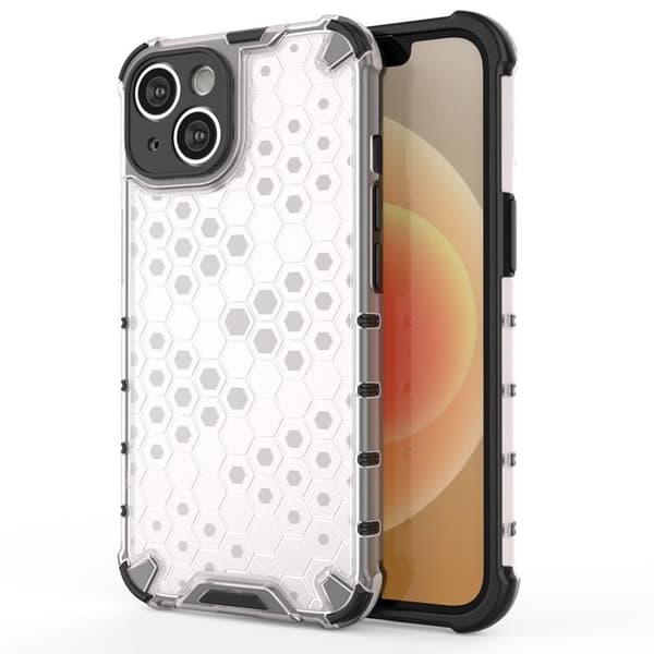 iPhone 14 Plus Skal Honeycomb Armored Hybrid - Transparent Transparent