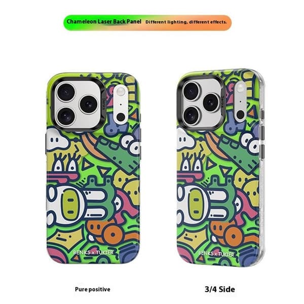 BENKS Mobilskal till iPhone 17 Pro Max MagSafe Cartoon Pattern Flerfärgad