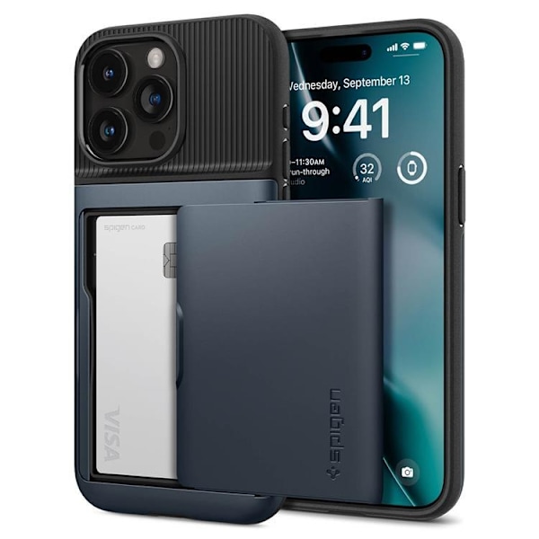 Spigen iPhone 15 Pro Max Mobilskal Slim Armor CS - Blå