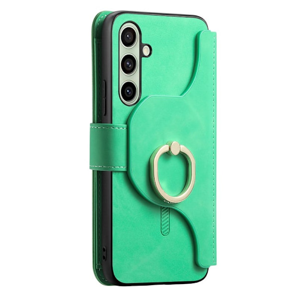 Samsung Galaxy A55 5G Plånboksfodral Konstläder Magnetisk - Grön