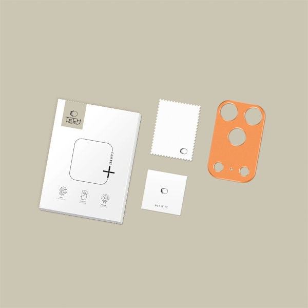 Tech-Protect iPhone 17 Pro Kameralinsskydd Camalloy Fit Plus Orange