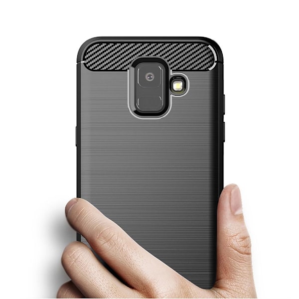 Galaxy A6 (2018) Skal Forcell Carbon Mjukplast - Svart Svart