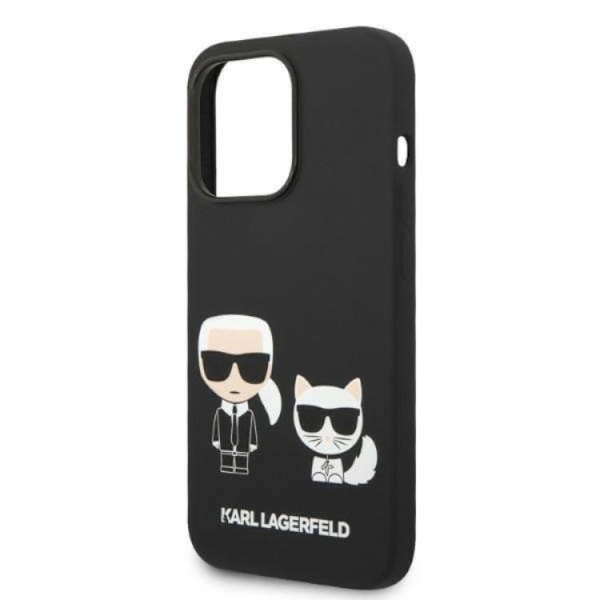 Karl Lagerfeld iPhone 14 Pro Max Skal Magsafe Silicone Karl & Choupette Svart