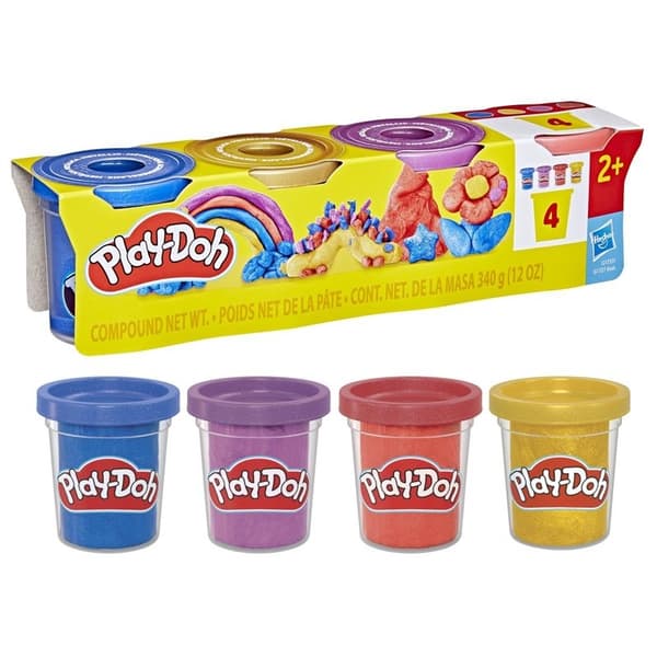 PLAY-DOH Specialblanding 4-pakning metallisk