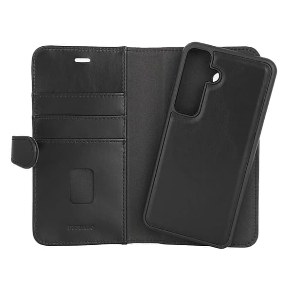 BUFFALO Galaxy S24 5G Pung Taske Ægte Læder 2-i-1 - Sort Black