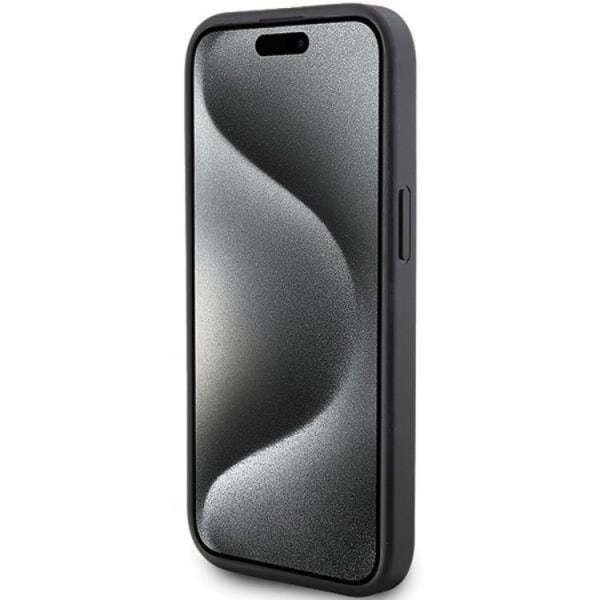 KARL LAGERFELD iPhone 15 Mobilcover Quiltet K Mønster - Sort