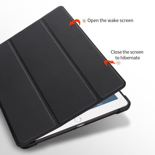 iPad 9.7 (2017/2018/Air/Air2) Etui Tri-fold - Sort Black