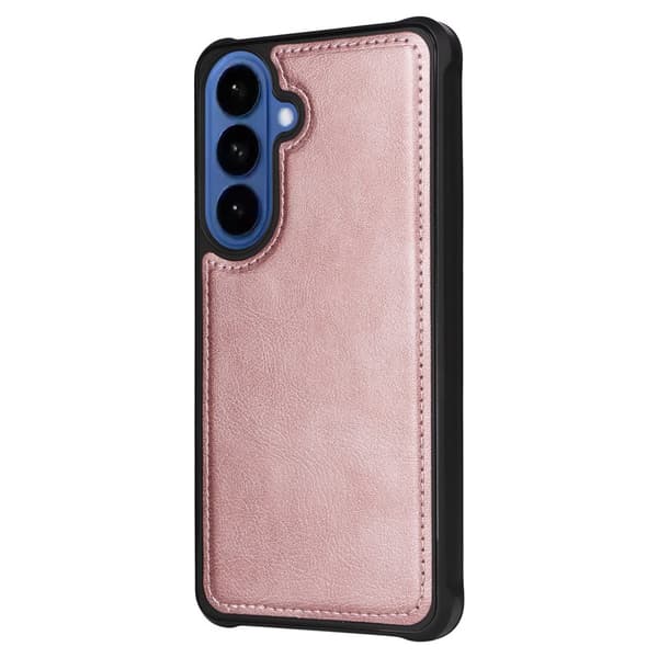 Plånboksfodral för Samsung Galaxy S26 Plus Magnetiskt Konstläder - Roséguld