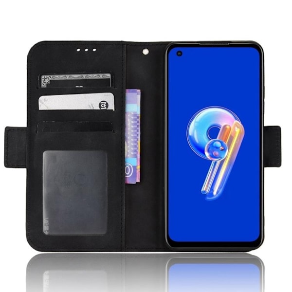 Asus Zenfone 9 Plånboksfodral PU Läder - Svart Svart