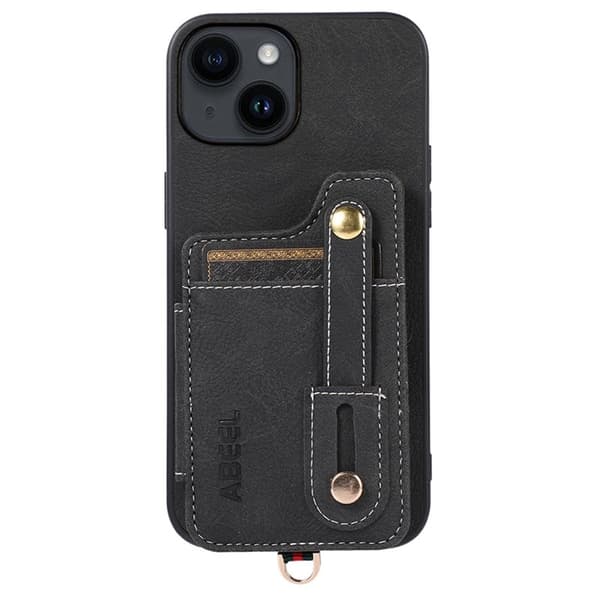 ABEEL Style 01 Mobilskal till iPhone 14 Plus Litchi Textur Svart