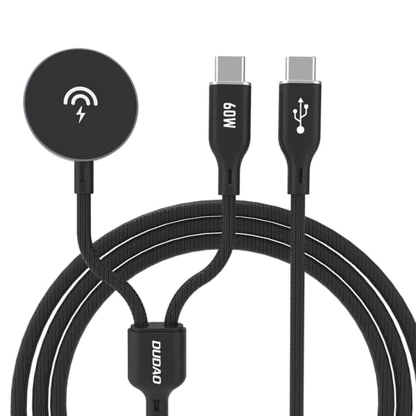 Dudao 2in1 Apple Watch oplader m/USB-C-kabel - sort Black