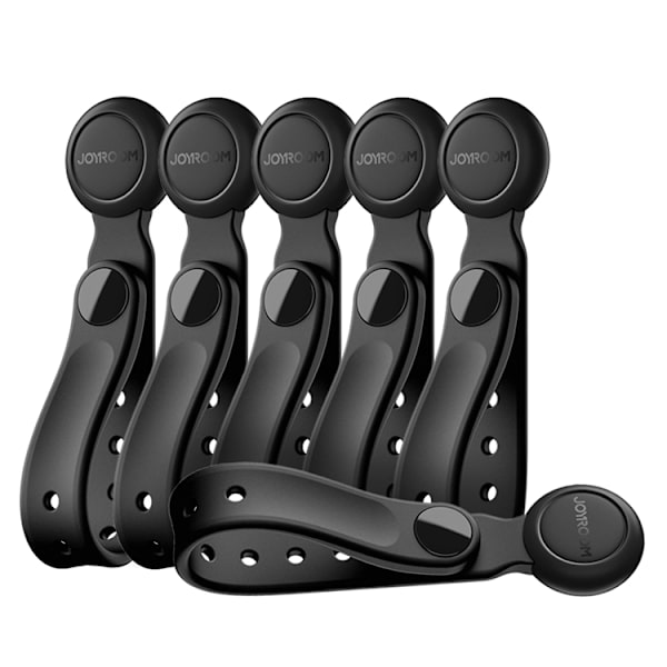 [6-Pack] Joyroom Silikon Magnetiska Kabelband - Svart