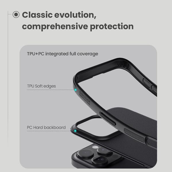 NILLKIN Super Frosted Shield Pro Mobilskal till iPhone 16 Pro Svart