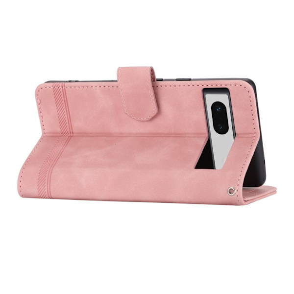 DIERFENG DF-03 Plånboksfodral för Google Pixel 7a - Konstläder - Rosa