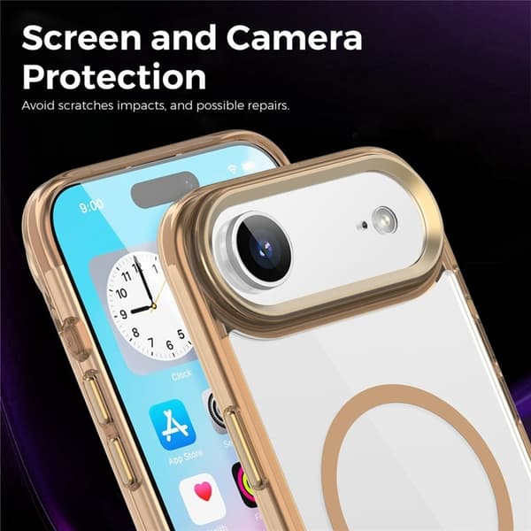 Mobilskal till iPhone Air MagSafe TPU+PC Transparent - Guld Guld