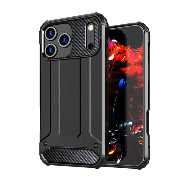 Mobilskal till iPhone 17 Pro Max Hybrid Armor - Svart Svart
