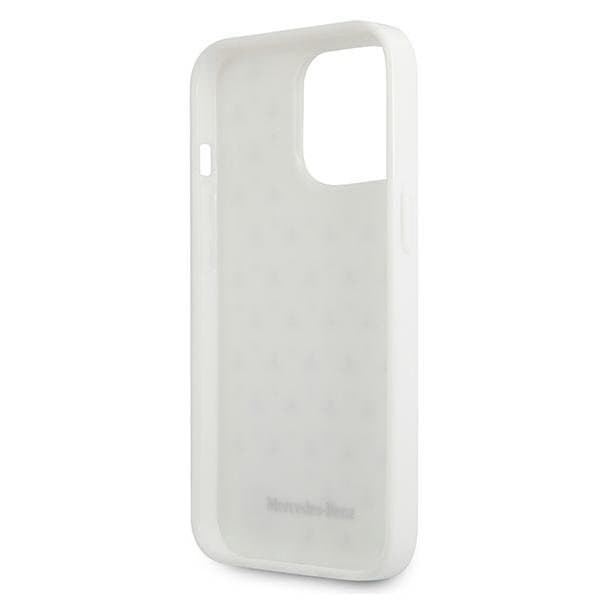 Mercedes Silver Stars Pattern Skal iPhone 13 Pro Max - Vit Silver