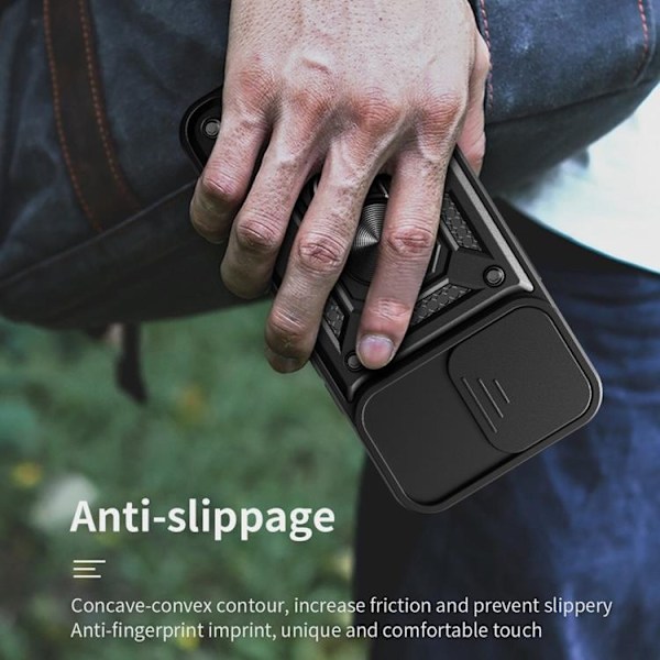 iPhone 14 Pro Skal Kameraskydd Kickstand - Svart Svart