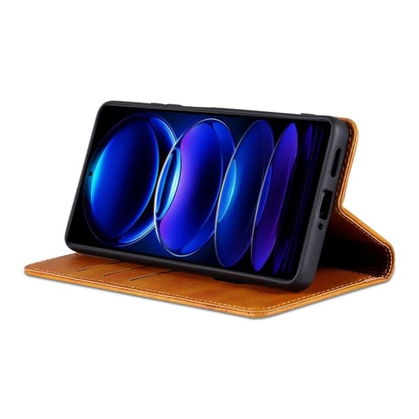 AZNS Samsung Galaxy A16 Plånboksfodral Konstläder - Brun