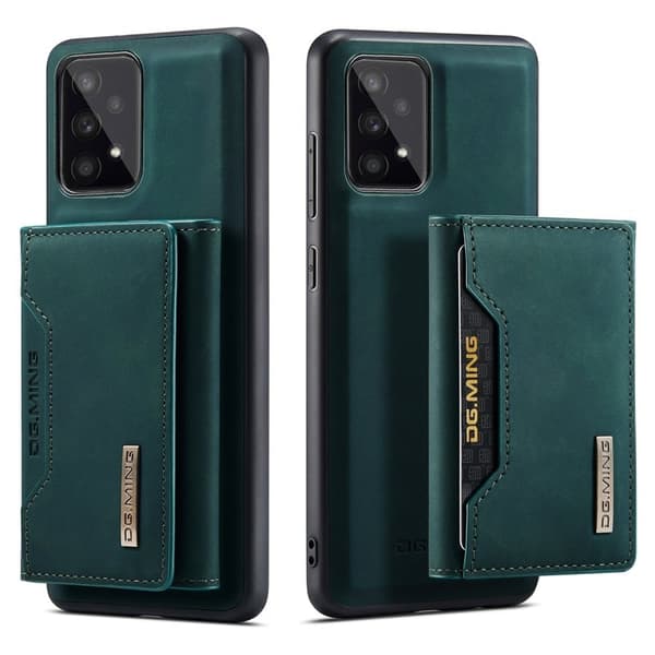 DG.MING 2-in-1 Konstläder Plånboksfodral Samsung A53 5G Grön