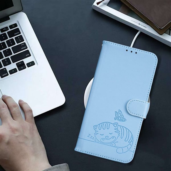 Plånboksfodral för Samsung Galaxy S26 Plus RFID Blocking - Ljusblå