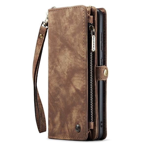CASEME 008 Series Multi-function Wallet Mobilskal för Samsung Galaxy S20 FE Brun