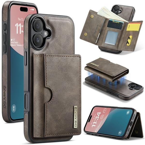 DG.MING M6 Series Mobilskal till iPhone 16 Plus Magnetiskt Brun